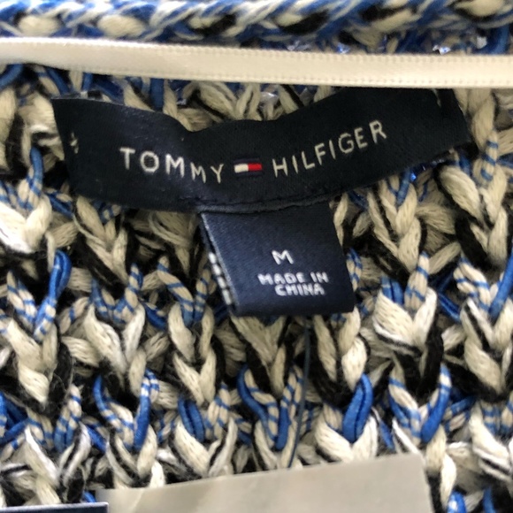 Tommy Hilfiger Fringed Open Front Sweater Jacket Size M - Picture 11 of 13